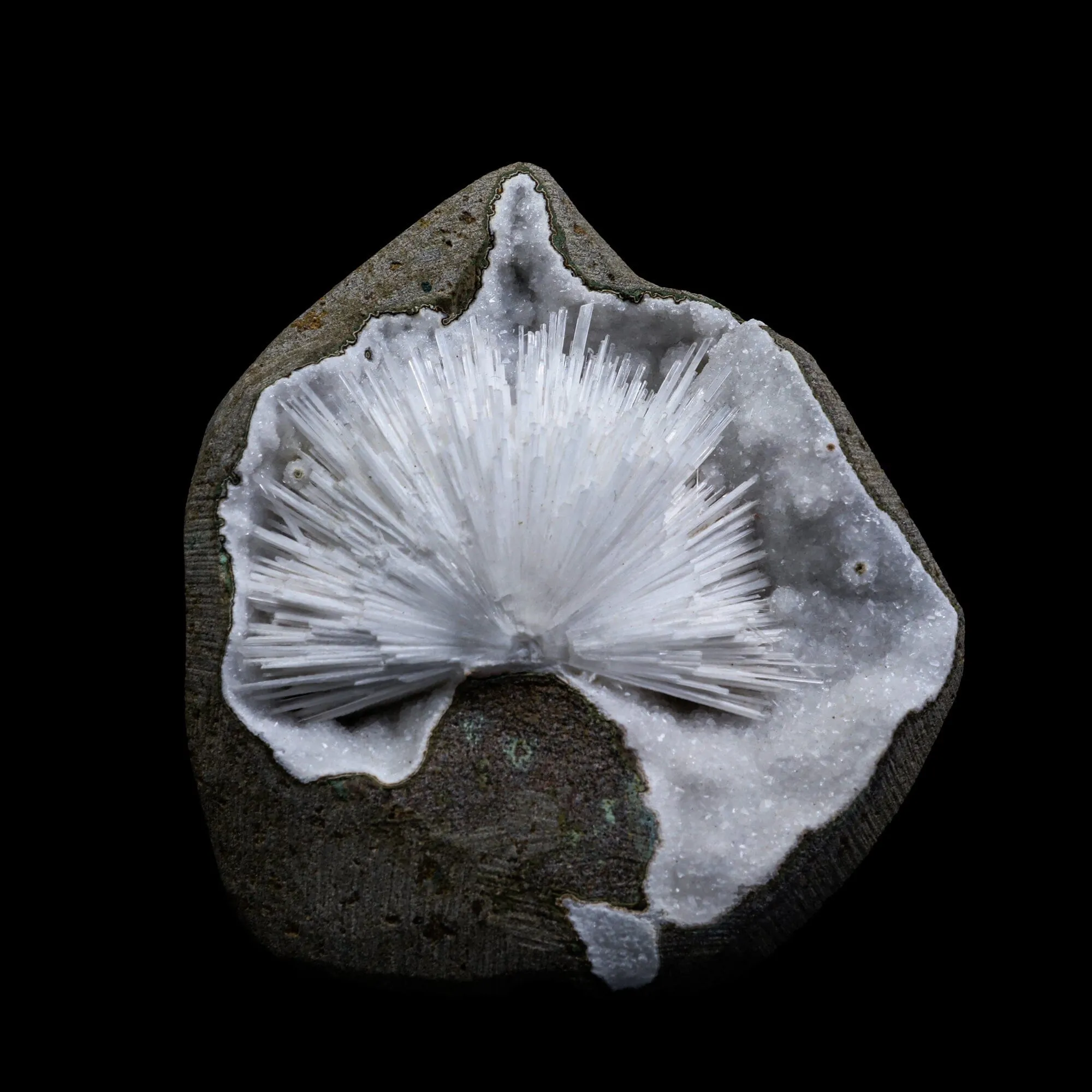 Selfstanding Scolecite Spray Geode With MM Quartz Natural Mineral Specimen - image 1
