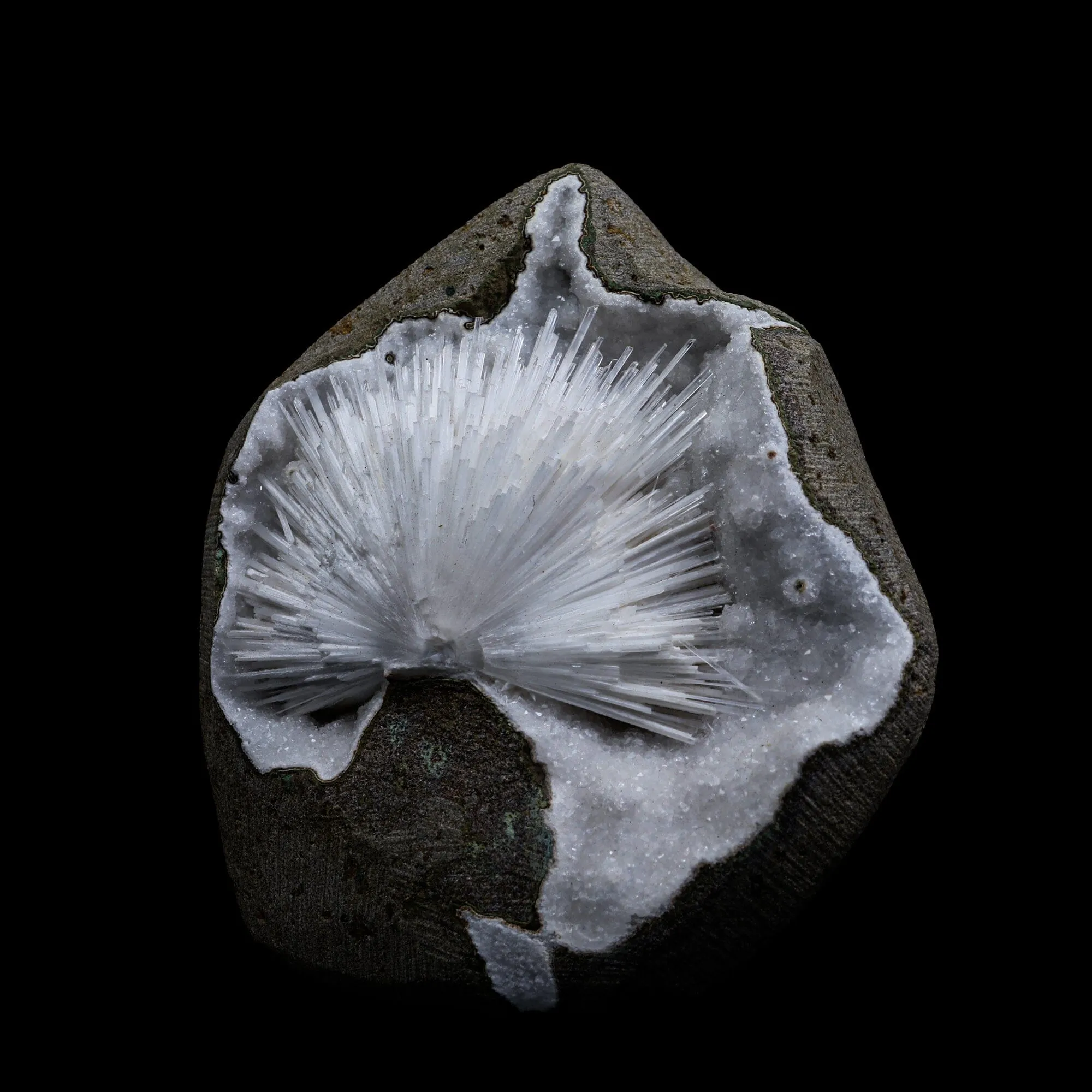 Selfstanding Scolecite Spray Geode With MM Quartz Natural Mineral Specimen - image 4