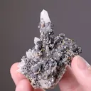 Semseyite on Quartz - image 2