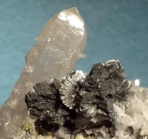 Semseyite, Quartz - image 2