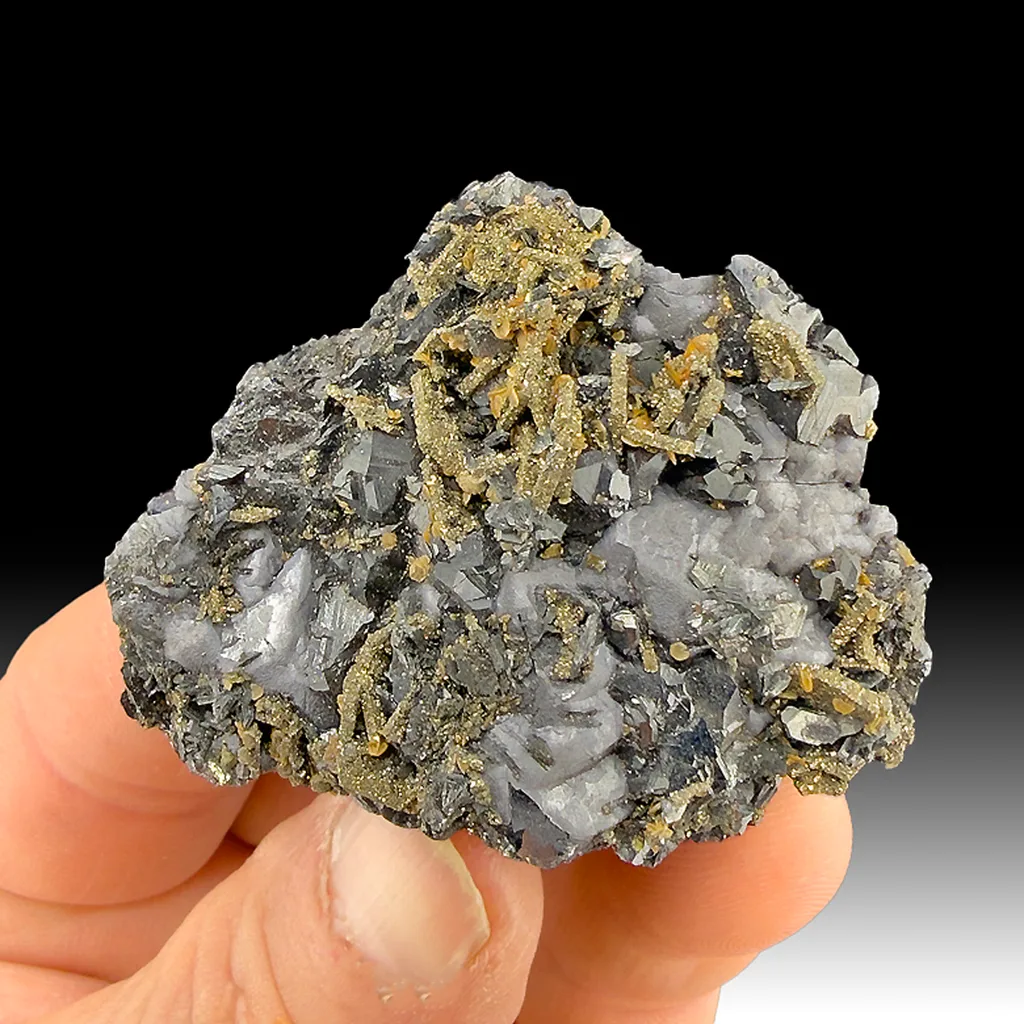 Semseyite with Pyrite after Pyrrhotite, Galena, Sphalerite - image 1