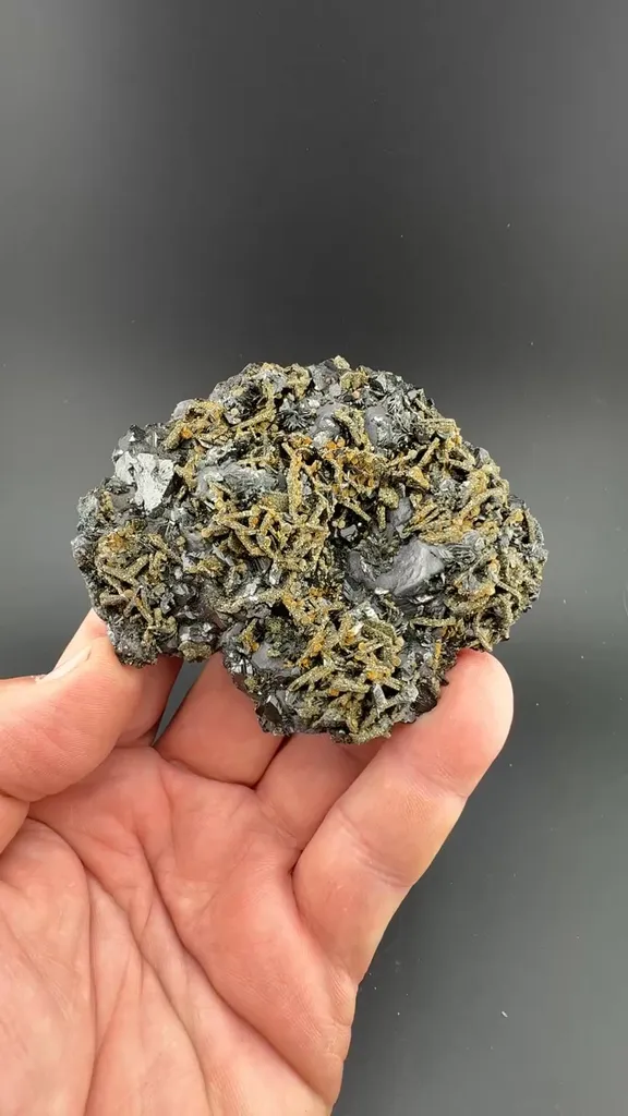 Semseyite with Pyrite after Pyrrhotite, Galena, Sphalerite - image 1