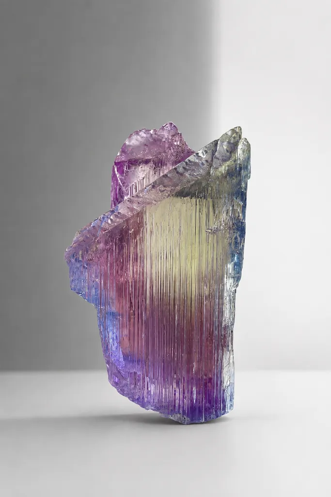 Separate Colour Two Attached Kunzite Crystal from Afghanistan image