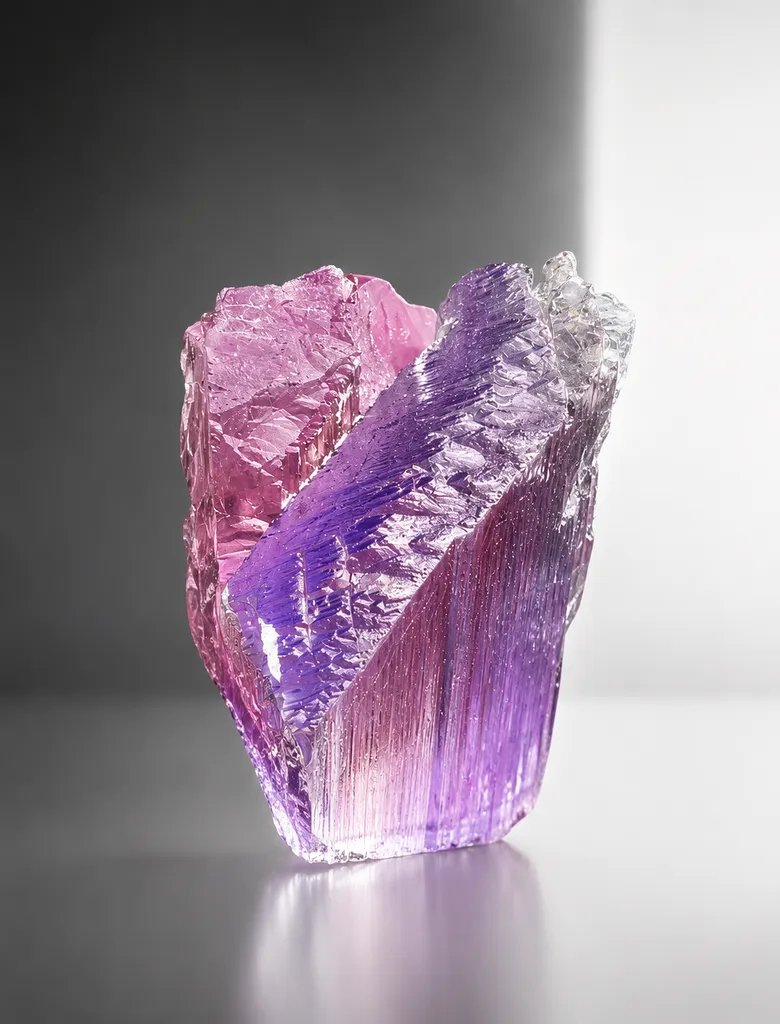 Separate Colour Two Attached Kunzite Crystal from Afghanistan - image 3