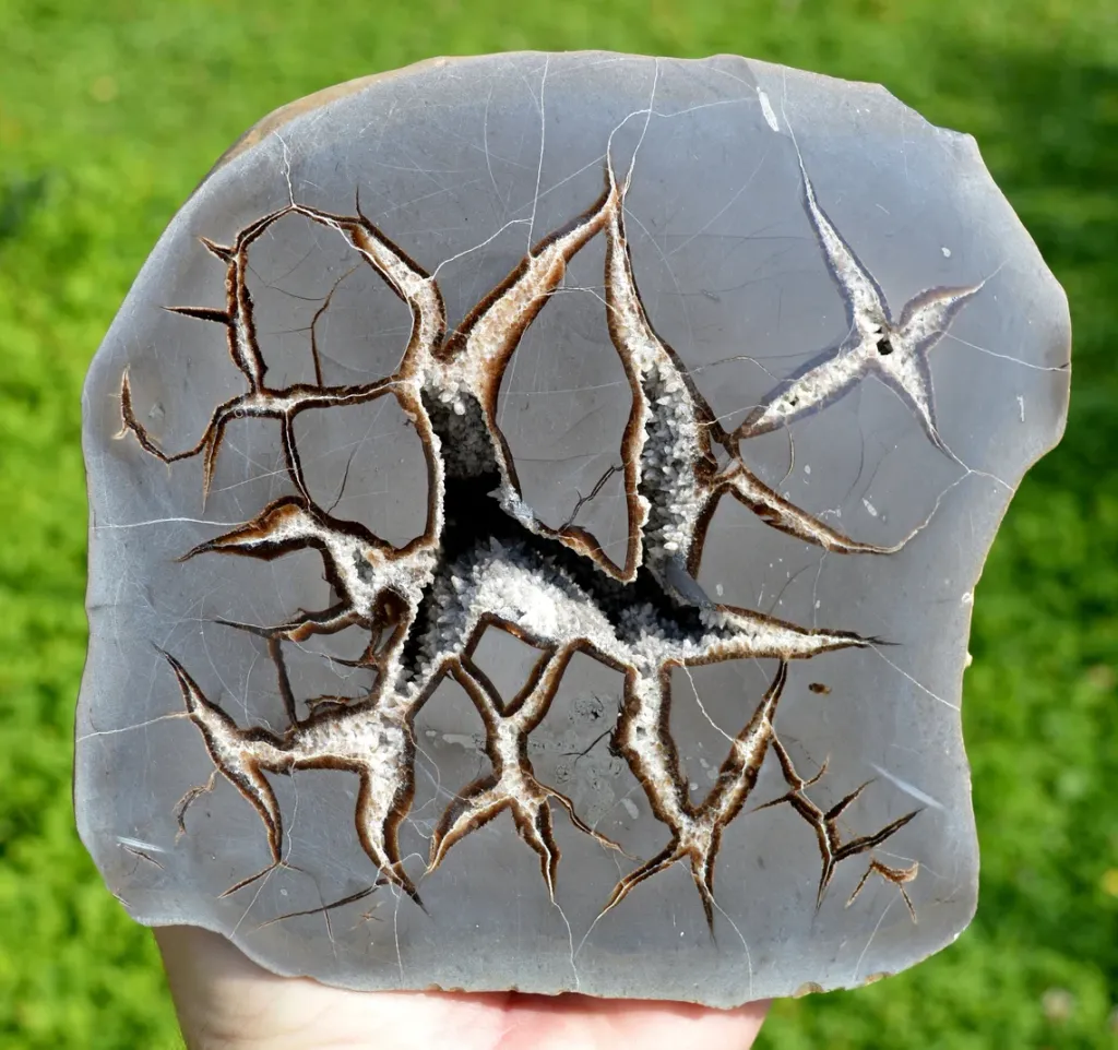 Septaria & Calcite 2790 grams - Crêt Chalam, Chézery-Forens, Arrondissement of Gex, Ain, France image