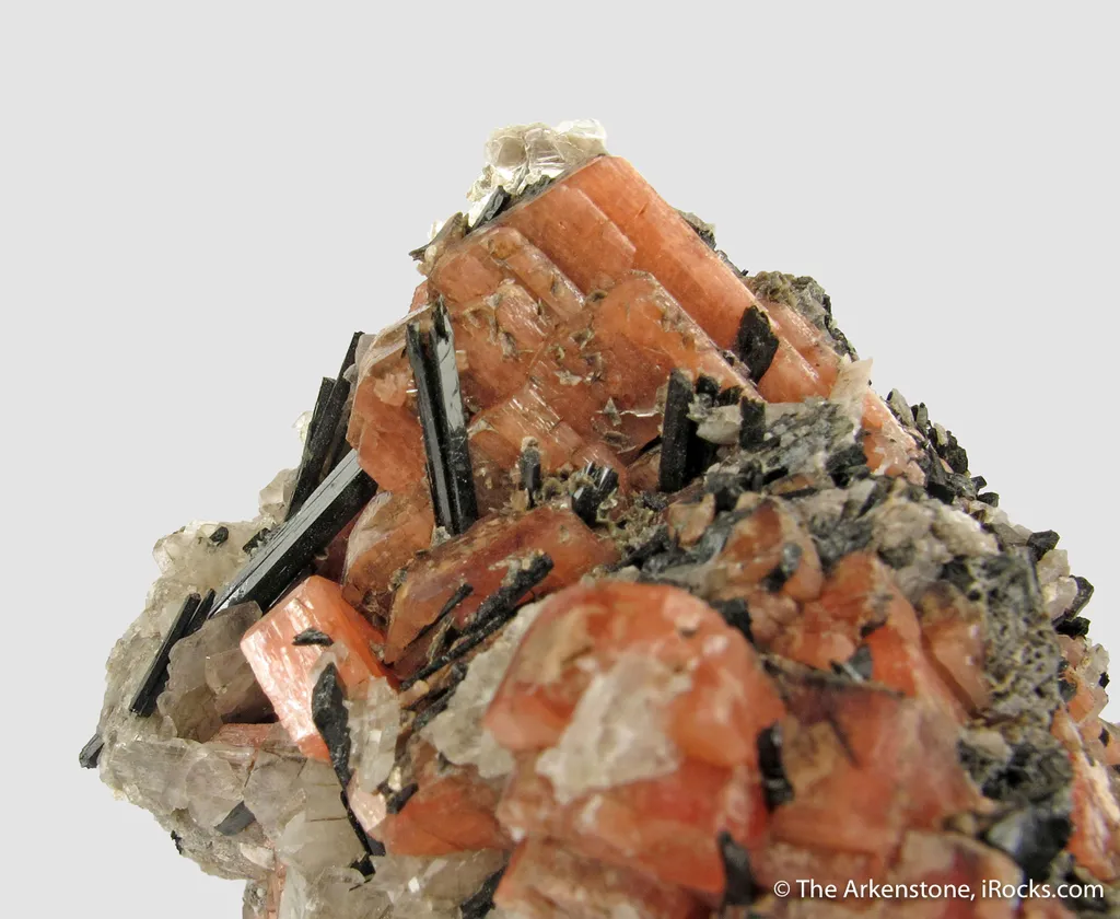 Serandite with Aegerine, Feldspar, and Muscovite image