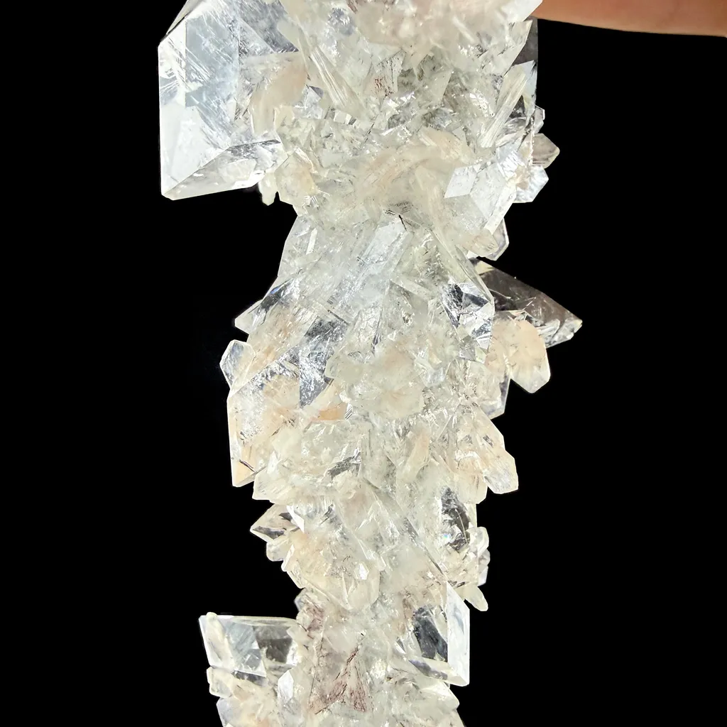 Sharp Terminated Apophyllite with Stilbite Cluster – Natural Zeolite Crystal Specimen | Clear Apophyllite Points, Collector Mineral Display - image 6