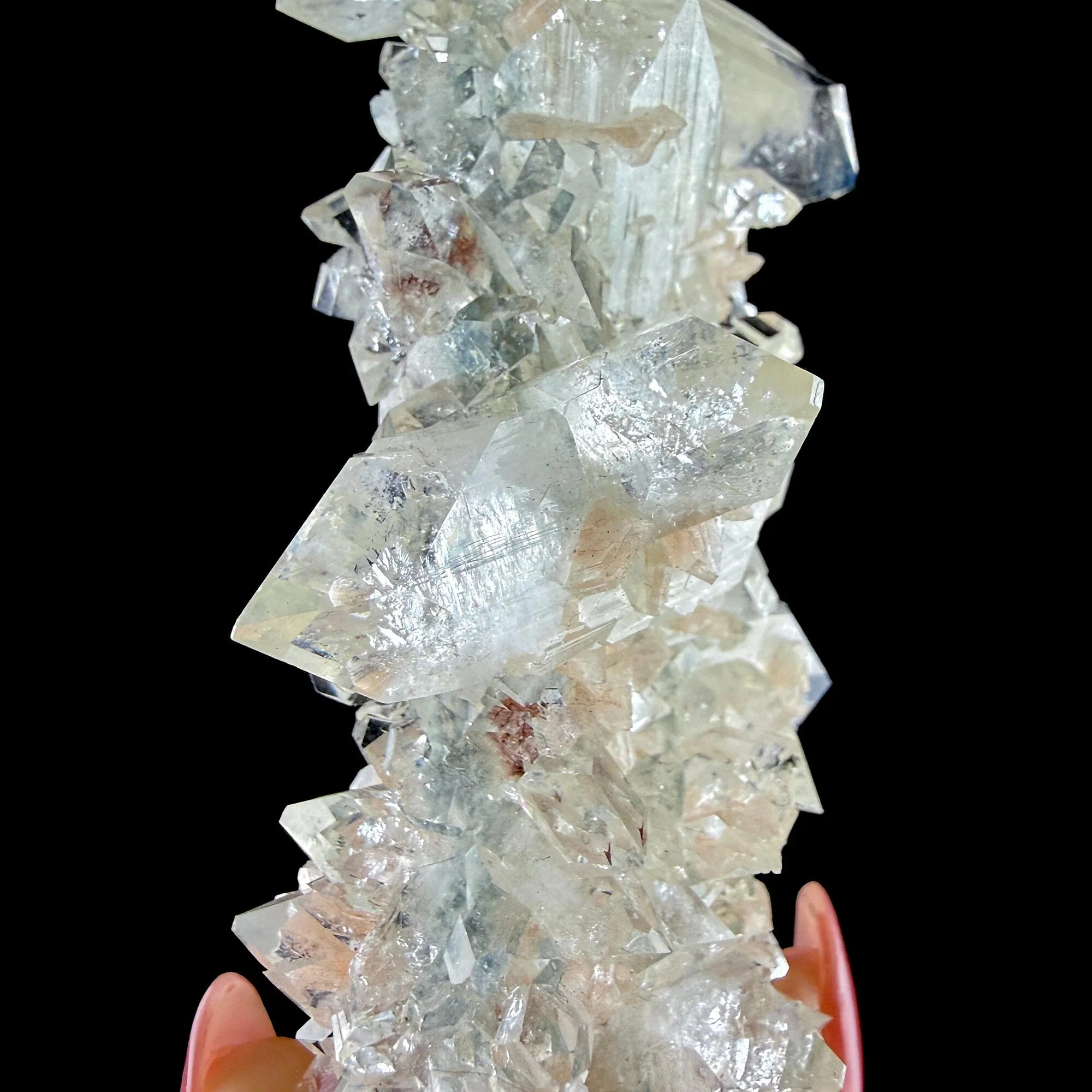 Sharp Terminated Apophyllite with Stilbite Cluster – Natural Zeolite Crystal Specimen | Clear Apophyllite Points, Collector Mineral Display - image 7
