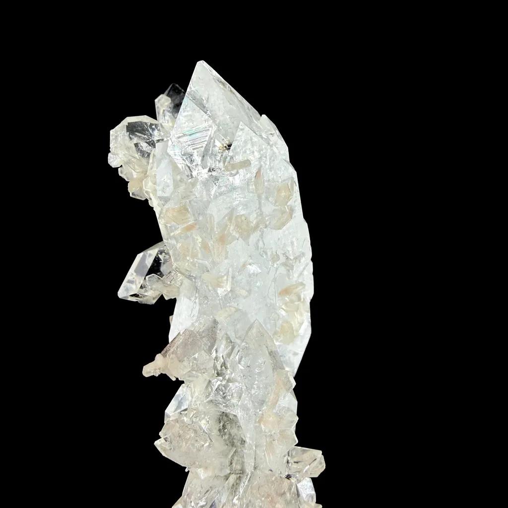 Sharp Terminated Apophyllite with Stilbite Cluster – Natural Zeolite Crystal Specimen | Clear Apophyllite Points, Collector Mineral Display - image 9
