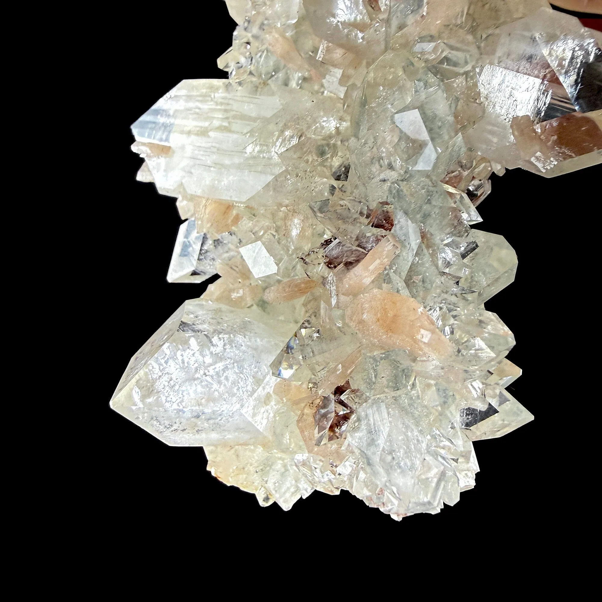 Sharp Terminated Apophyllite with Stilbite Cluster – Natural Zeolite Crystal Specimen | Clear Apophyllite Points, Collector Mineral Display - image 9