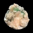 Sharp Terminated Green Apophyllite with Peach Stilbite on Chalcedony Matrix – Rare Zeolite Mineral from Jalgaon,India - image 2