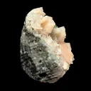 Sharp Terminated Green Apophyllite with Peach Stilbite on Chalcedony Matrix – Rare Zeolite Mineral from Jalgaon,India - image 6