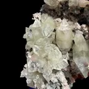 Sharply Terminated Green Apophyllite with Stilbite on Pink Chalcedony Matrix – Zeolite Mineral Specimen from Jalgaon - image 4