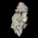 Sharply Terminated Green Apophyllite with Stilbite on Pink Chalcedony Matrix – Zeolite Mineral Specimen from Jalgaon - image 7