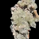 Sharply Terminated Green Apophyllite with Stilbite on Pink Chalcedony Matrix – Zeolite Mineral Specimen from Jalgaon - image 3