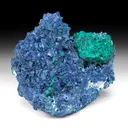 Shattuckite after Calcite with Dioptase - image 1