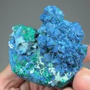 Shattuckite after Calcite with Dioptase - image 2
