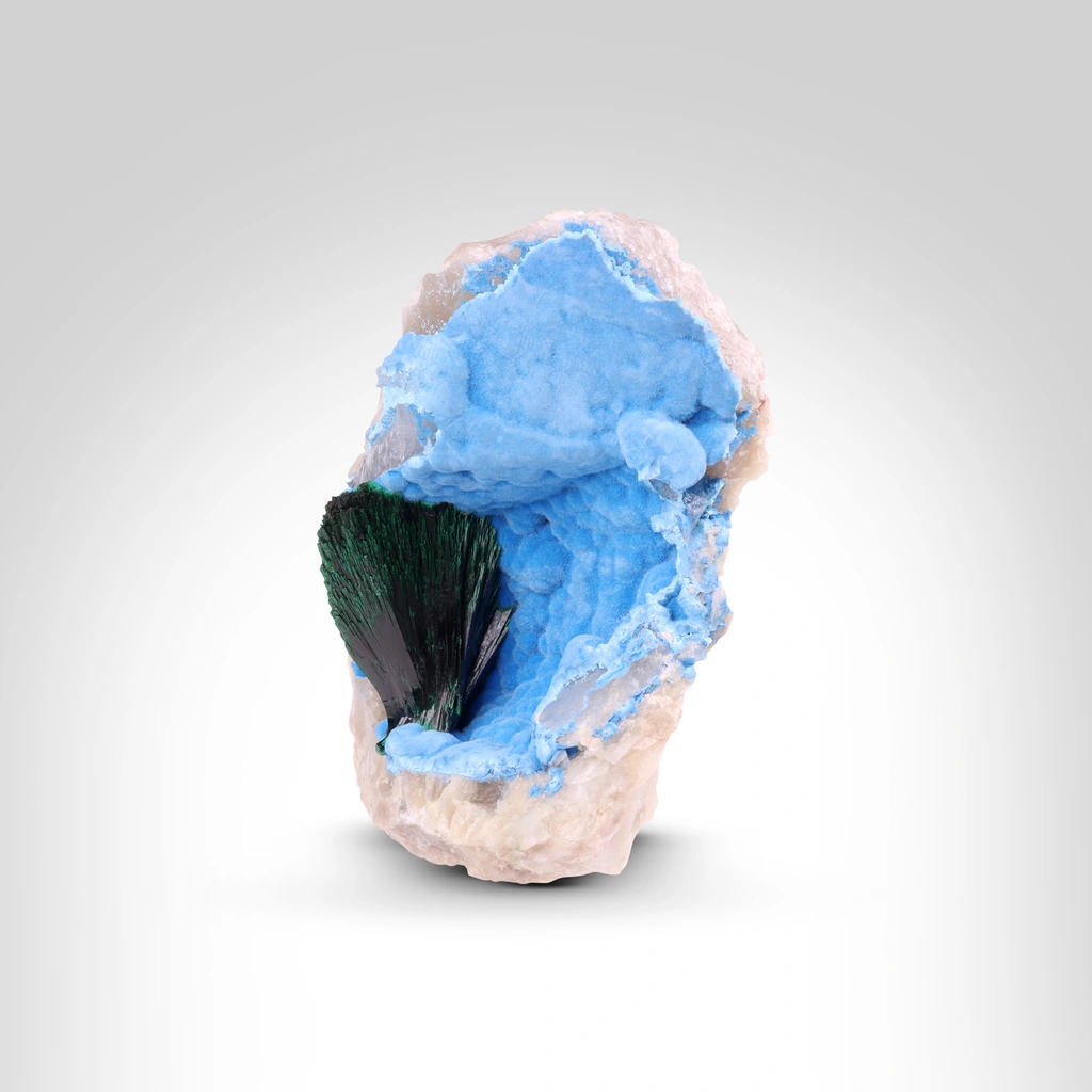 Shattuckite from Kaokoveld Plateau, Kunene Region, Namibia image