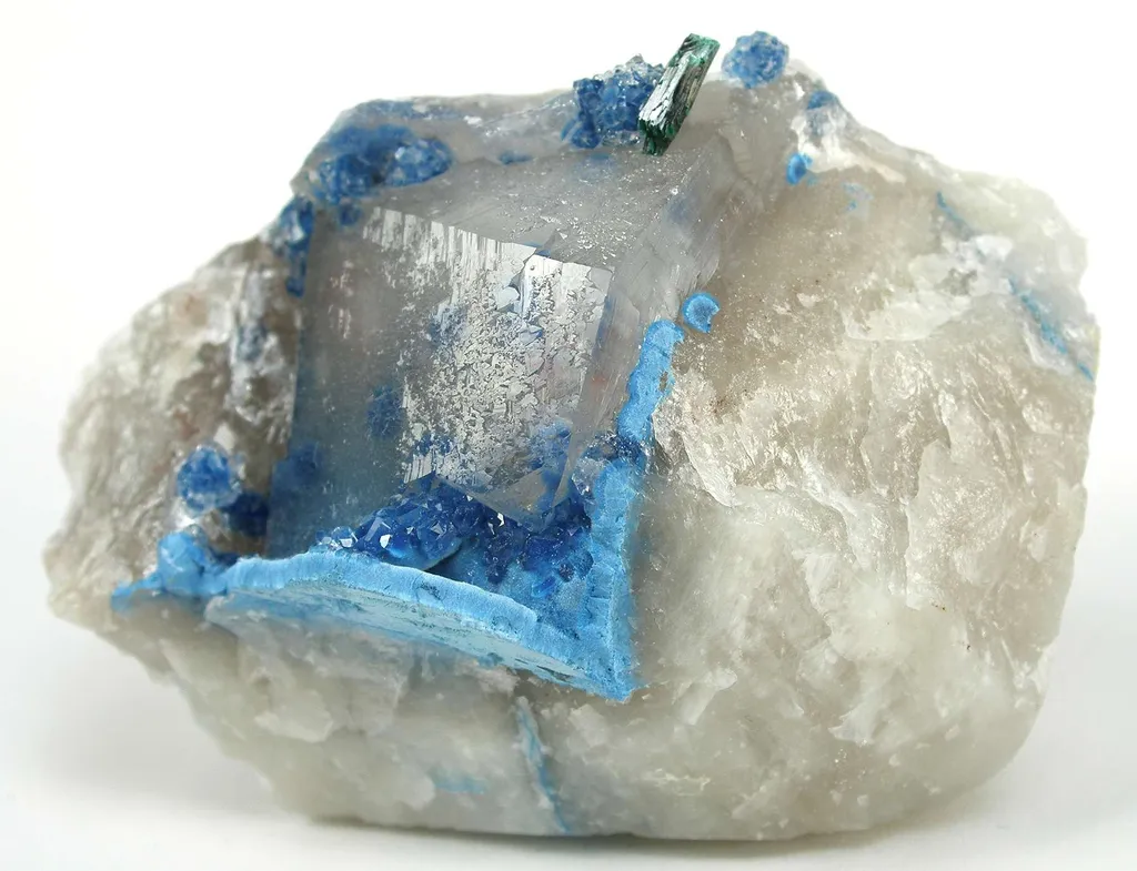 Shattuckite Included in Quartz - image 2