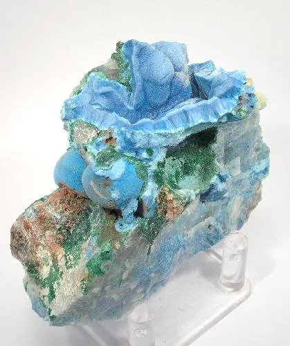 Shattuckite, Malachite, Quartz image