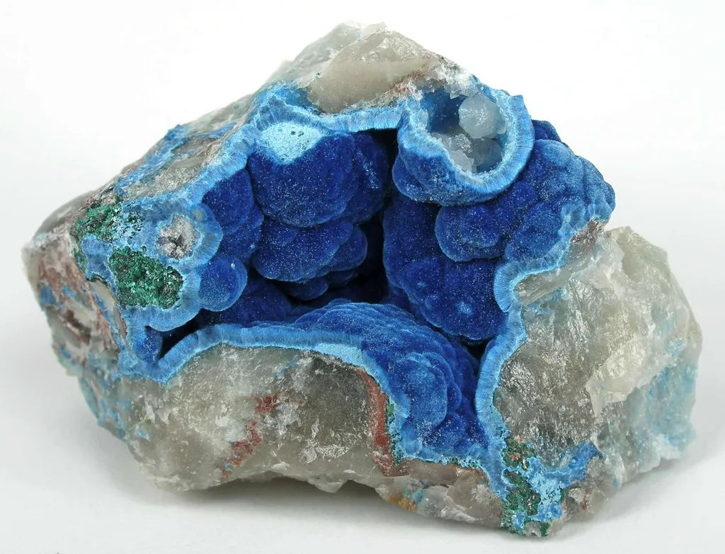 Shattuckite Pocket in Quartz image