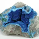 Shattuckite Pocket in Quartz - image 1