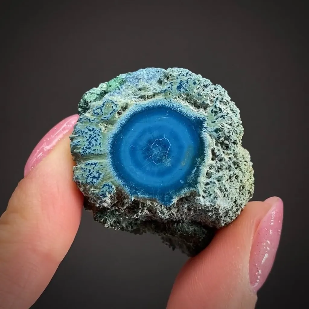 Shattuckite stalactite end cap - image 2