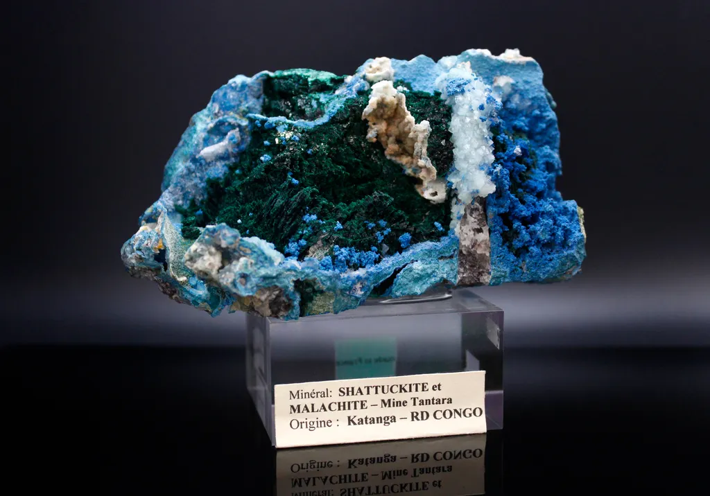 Shattuckite with Malachite