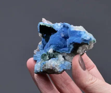 Shattuckite with Malachite and Quartz
