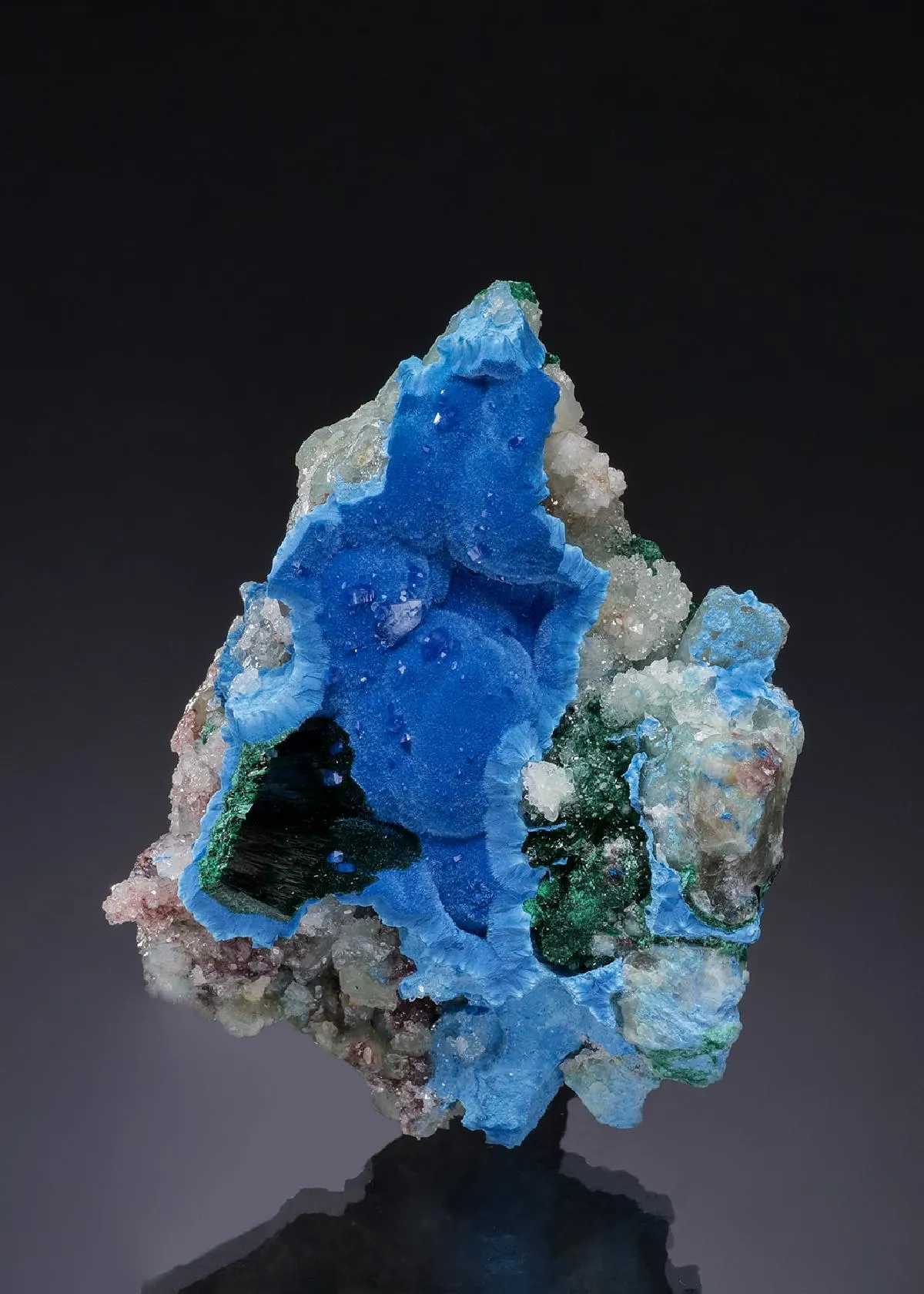 Shattuckite with Malachite and Quartz - image 1