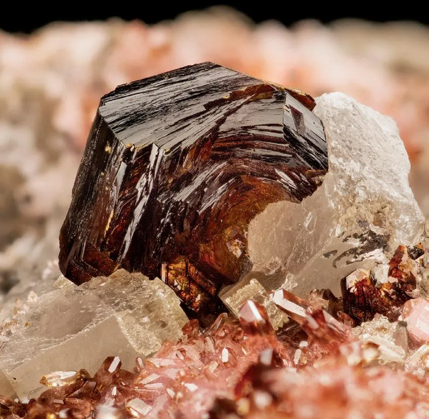 Shigaite, Barite, Rhodochrosite image