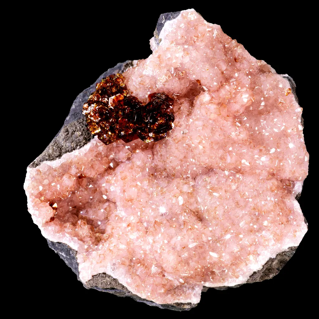 Shigaite on Rhodochrosite image