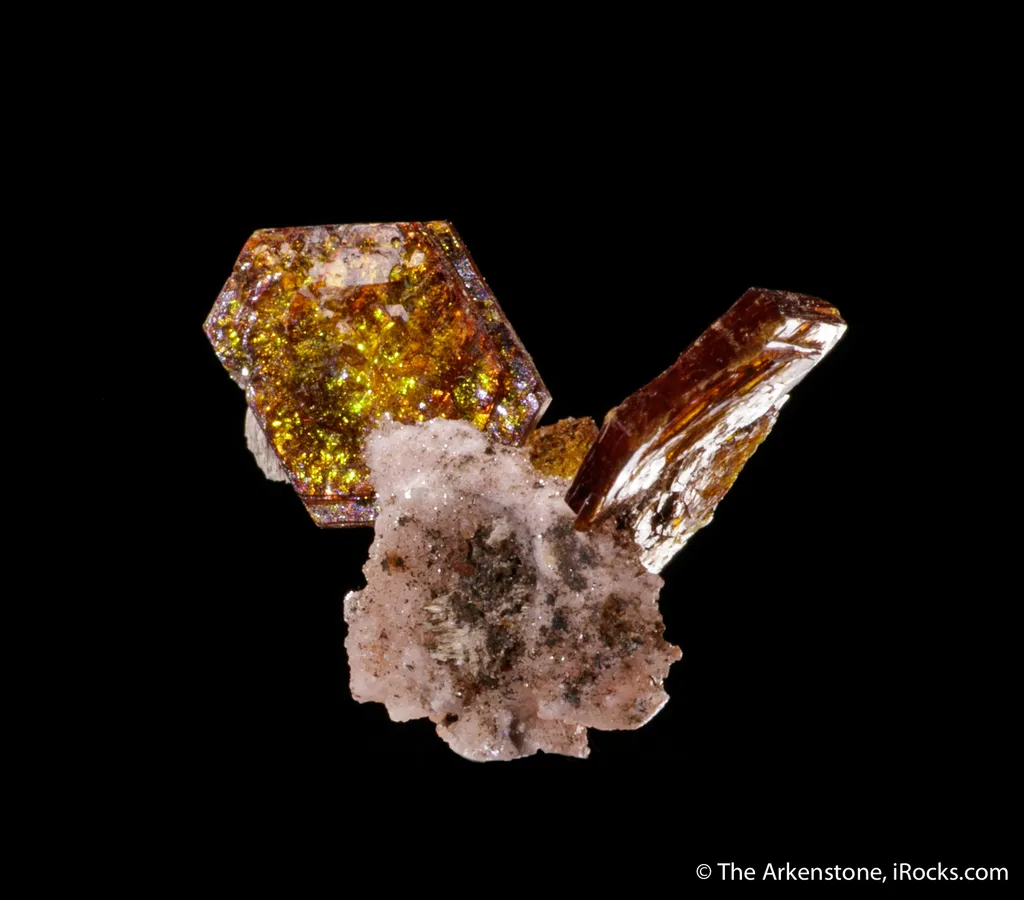 Shigaite on Rhodochrosite image