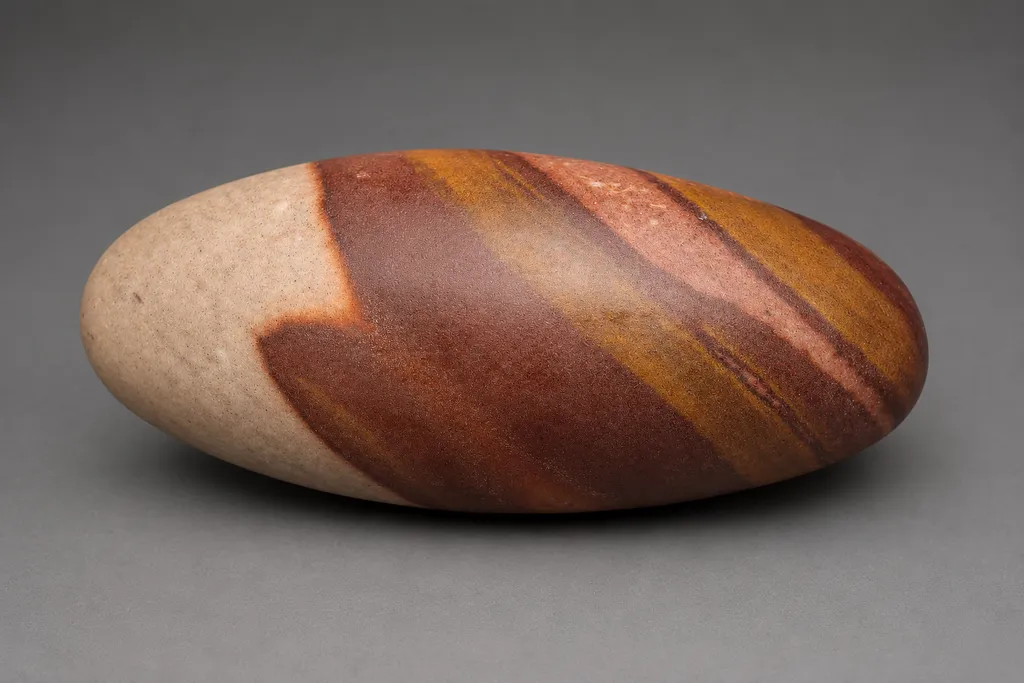 Shiva Lingam Stone; India, Narmada River - image 3