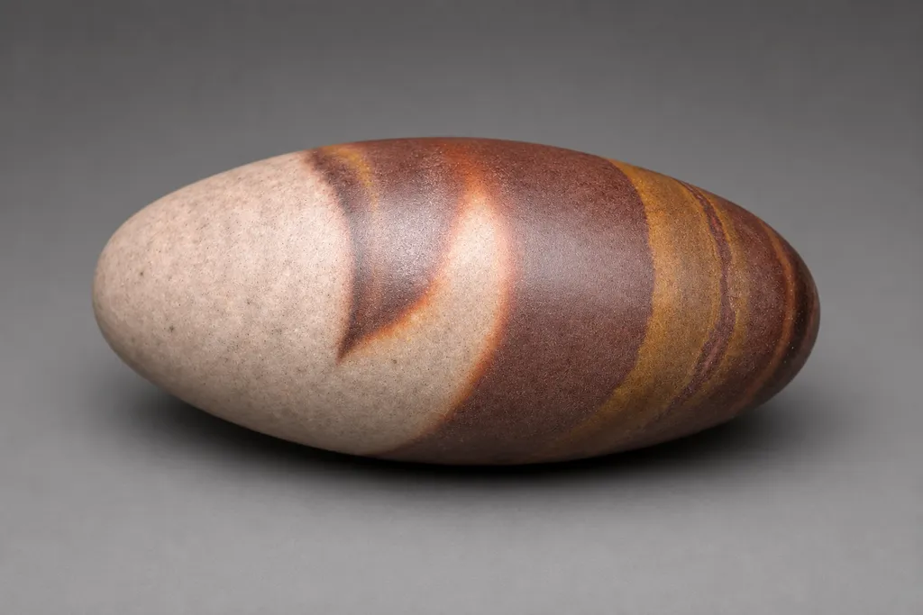 Shiva Lingam Stone; India, Narmada River - image 2