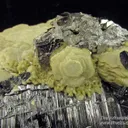 Siderite, Arsenopyrite and Chalcopyrite on Ferberite - image 1