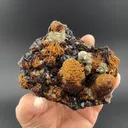 Siderite on Pyrite after Pyrrhotite with Sphalerite - image 1