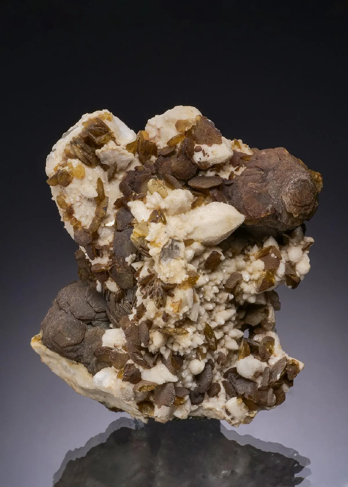 Siderite on Quartz with Chalcopyrite - image 1