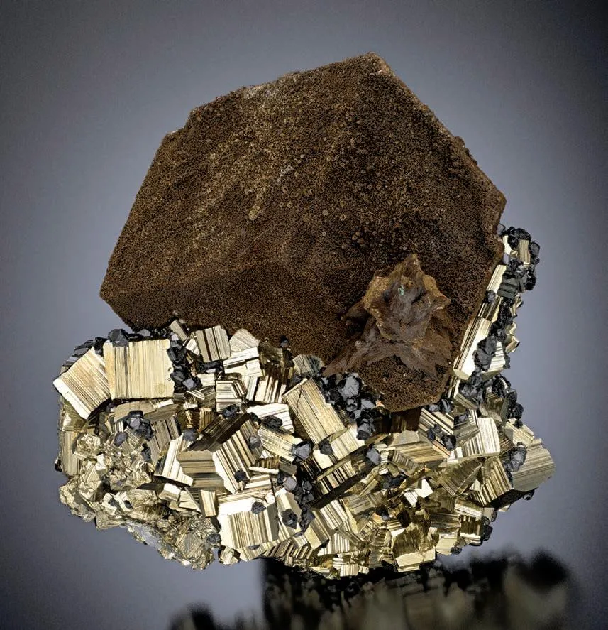 Siderite, Pyrite, Calcite, Sphalerite image