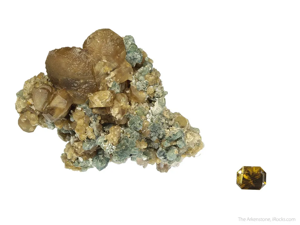 Siderite (rough and cut set) image