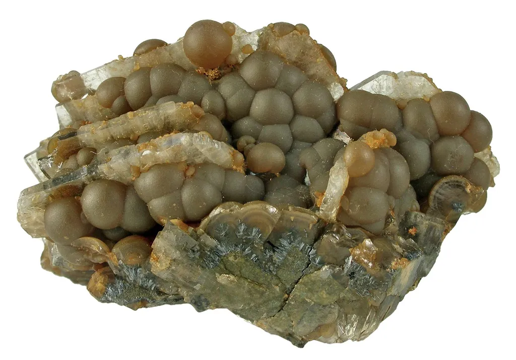 Siderite Var. Sphaerosiderite on Baryte - image 3