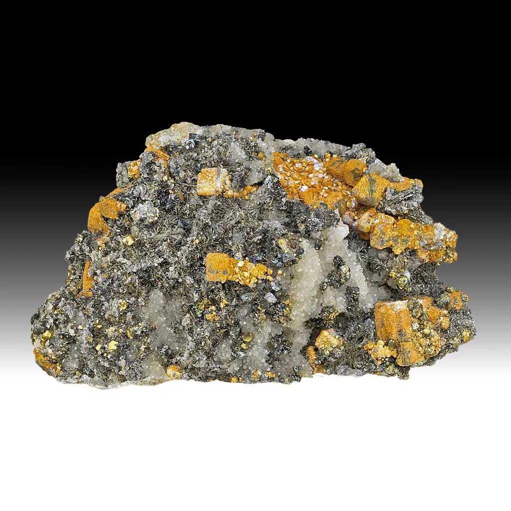 Siderite with Boulangerite, Quartz image