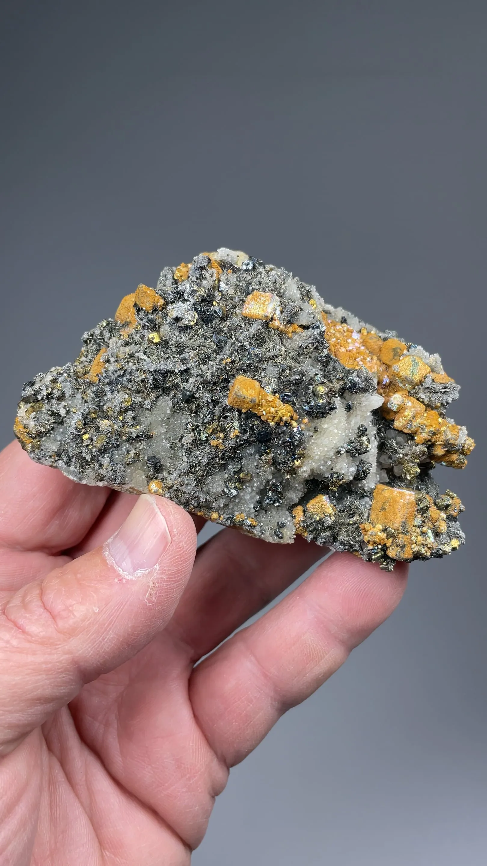 Siderite with Boulangerite, Quartz - image 2