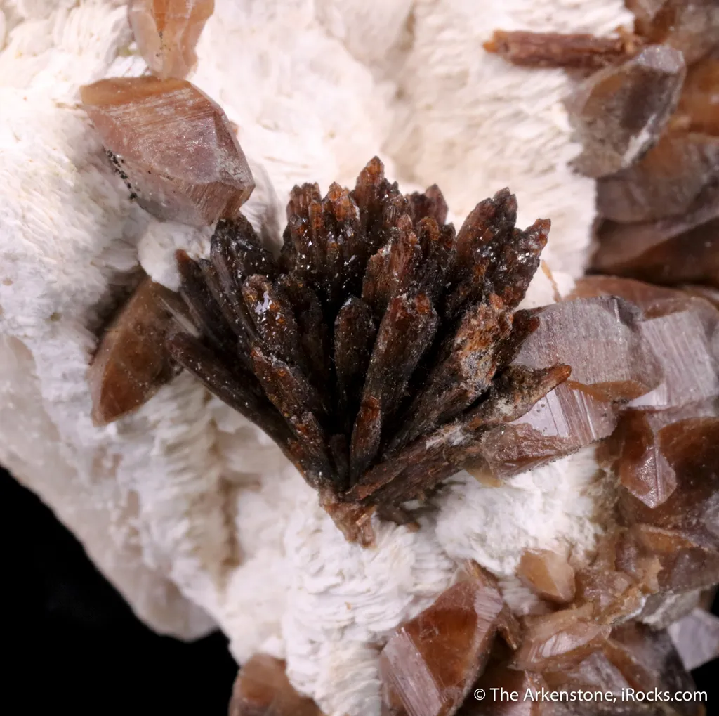 Siderite with Eosphorite on Albite - image 4