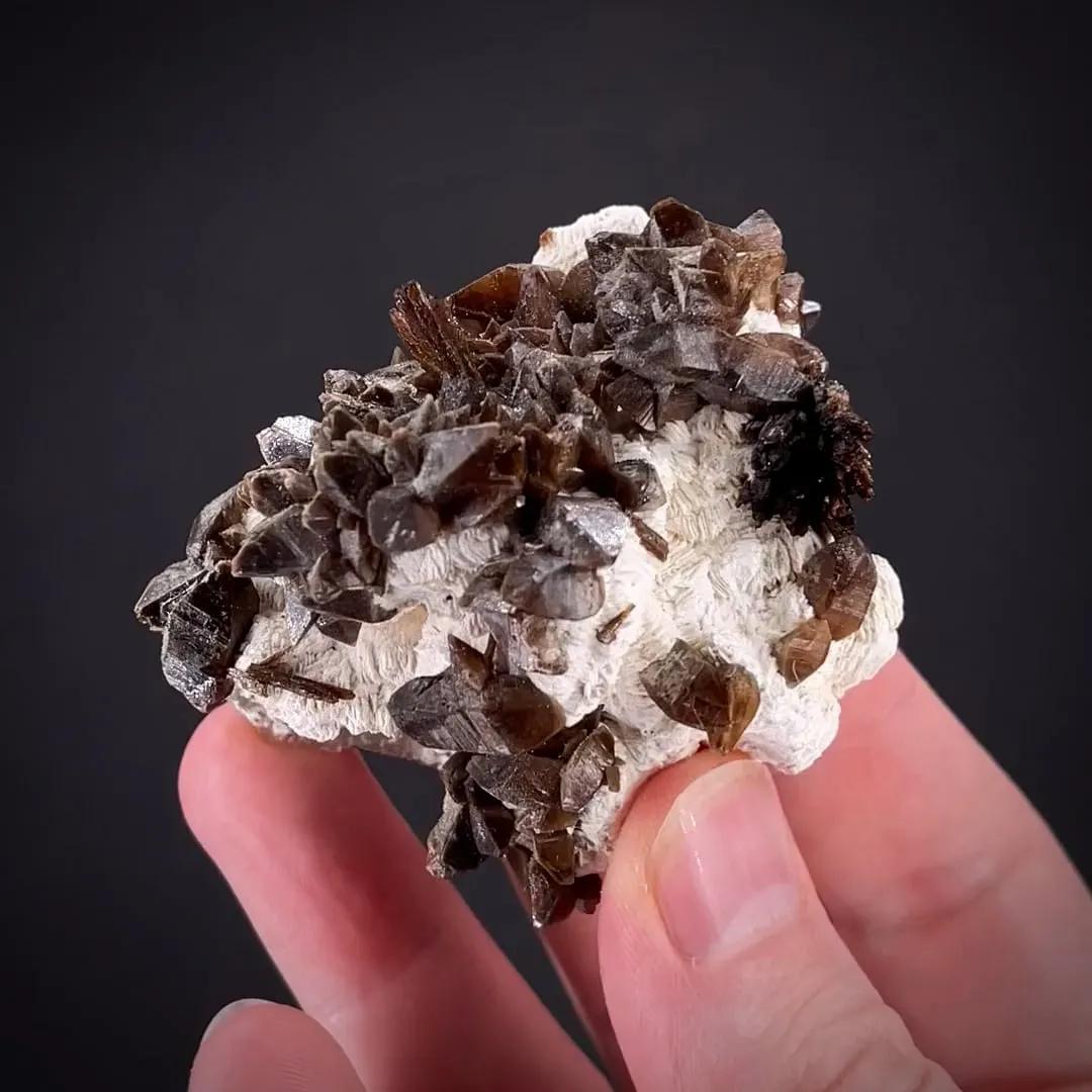 Siderite with Eosphorite on Albite - image 2