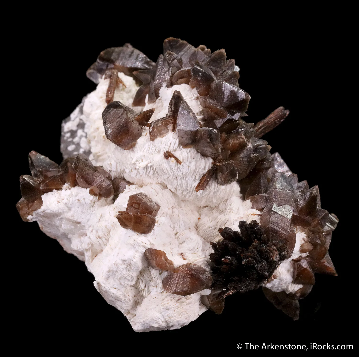 Siderite with Eosphorite on Albite - image 5