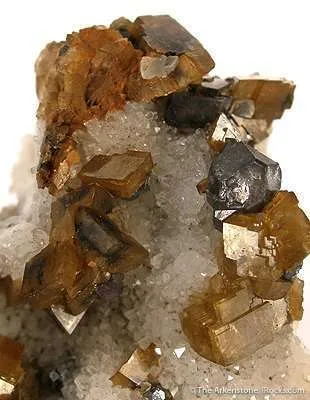 Siderite With Galena on Quartz image