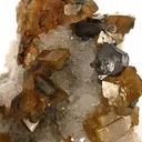 Siderite With Galena on Quartz - image 1