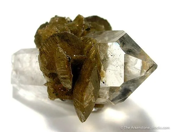 Siderite Wreath on Doubly-Terminated Quartz image