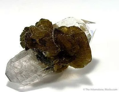 Siderite Wreath on Doubly-Terminated Quartz - image 2